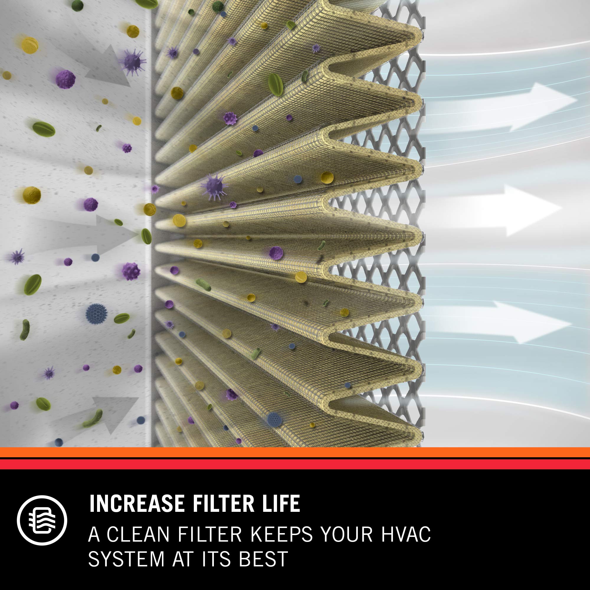 Close-up of K&N filter media after cleaning showing restored fiber openness and airflow