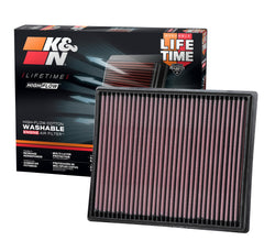 K&N front view of 33-5116 filter showing shape and fitment benefit