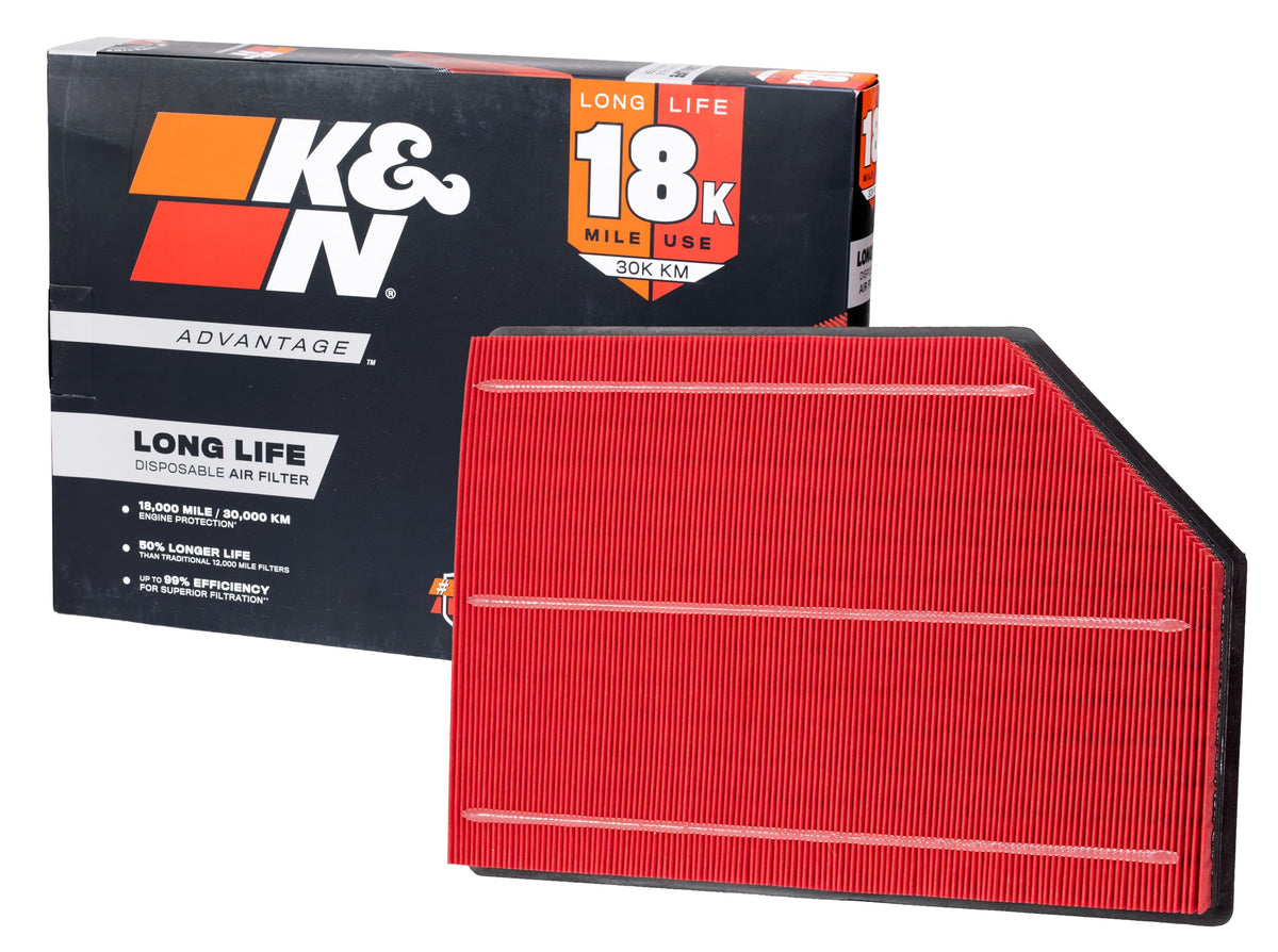 K&N KNA-5125 front view showing shape and fit for quick identification and easy replacement
