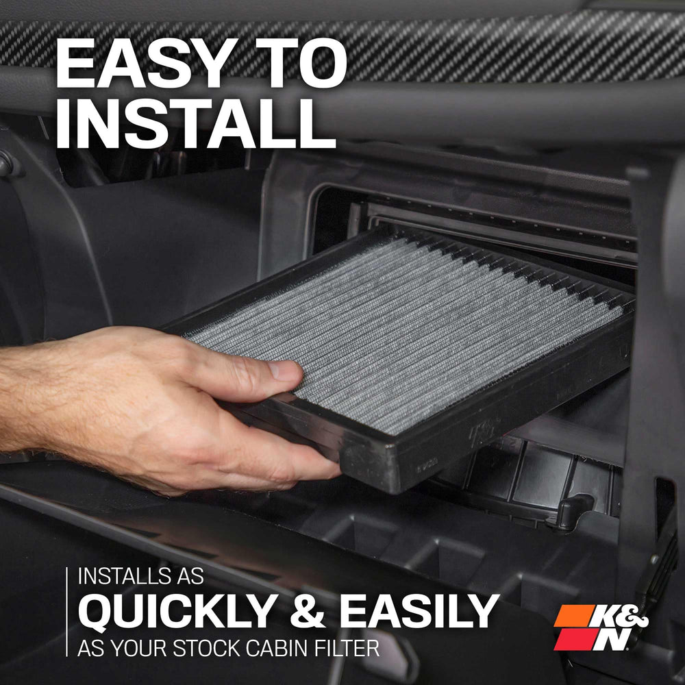 K&N VF2071 compatibility card listing supported vehicle models