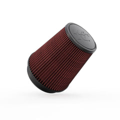 K&N RU-2800 front profile showing tapered shape and airflow benefit