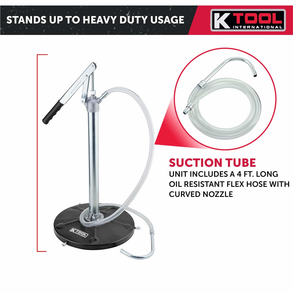 K Tool International dispensing transmission fluid illustrating steady measured flow