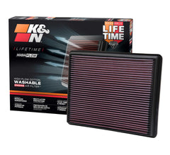 K&N 33-2129 front view showing filter shape and fit benefit