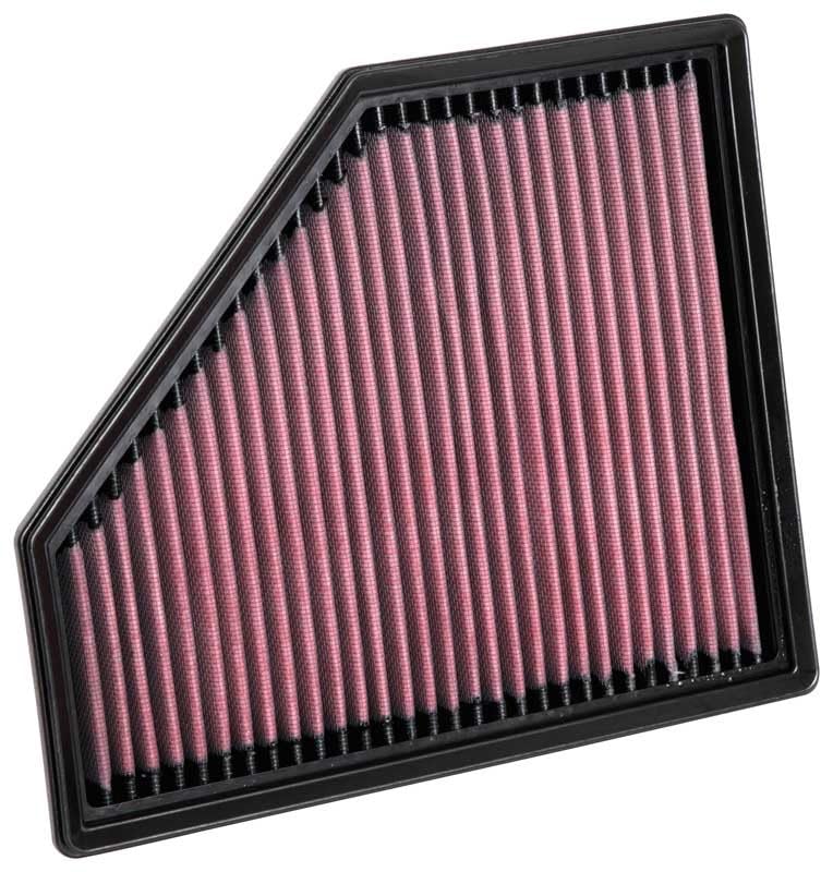 K&N close-up of oiled filter media for consistent filtration benefit
