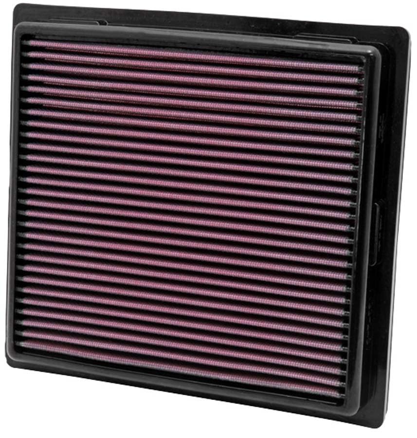 Close-up of K&N filter pleats showcasing filtration surface for improved engine breathing