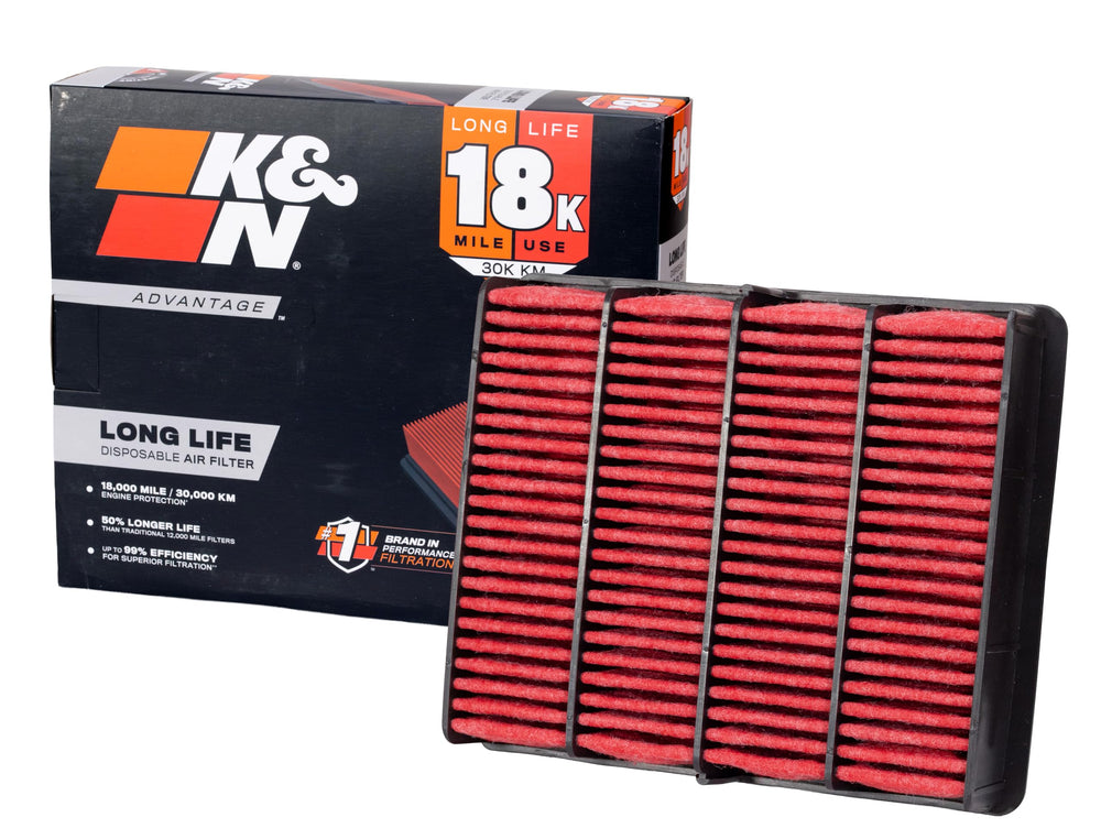 K&N front packaging KNA-2054 showing product and fitment benefit