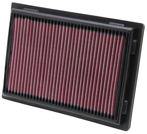 K&N installed in engine bay showing easy drop-in benefit
