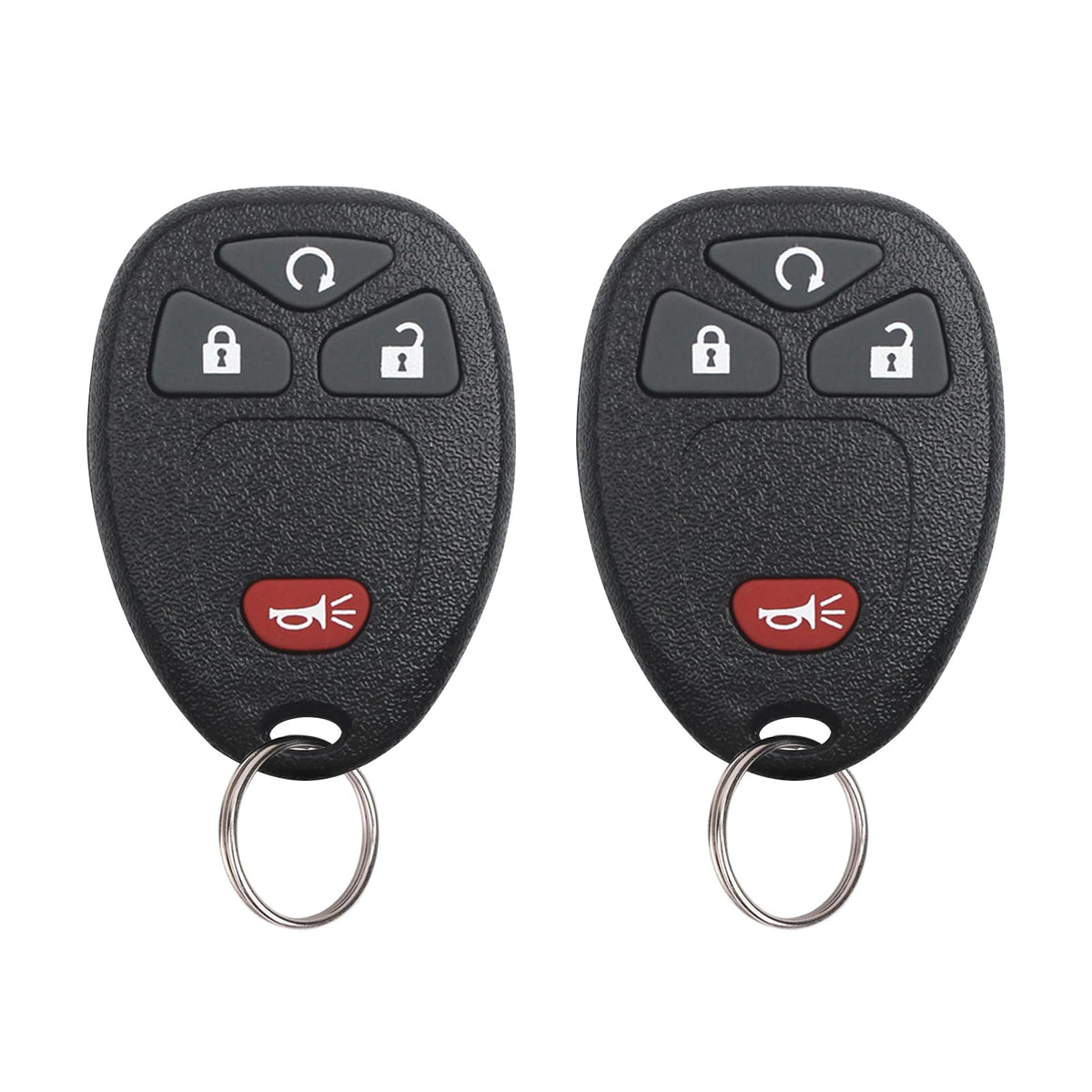 Kaboll front view of key fob showing button layout and ease of use