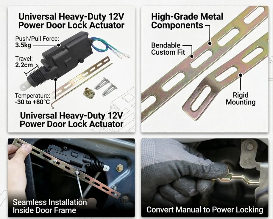 KACEPAR actuator in lifestyle car door installation scene showing professional fit benefit