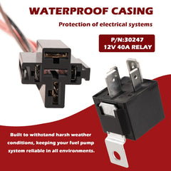 KACOLA waterproof 40A relay close-up highlighting durability and weather resistance