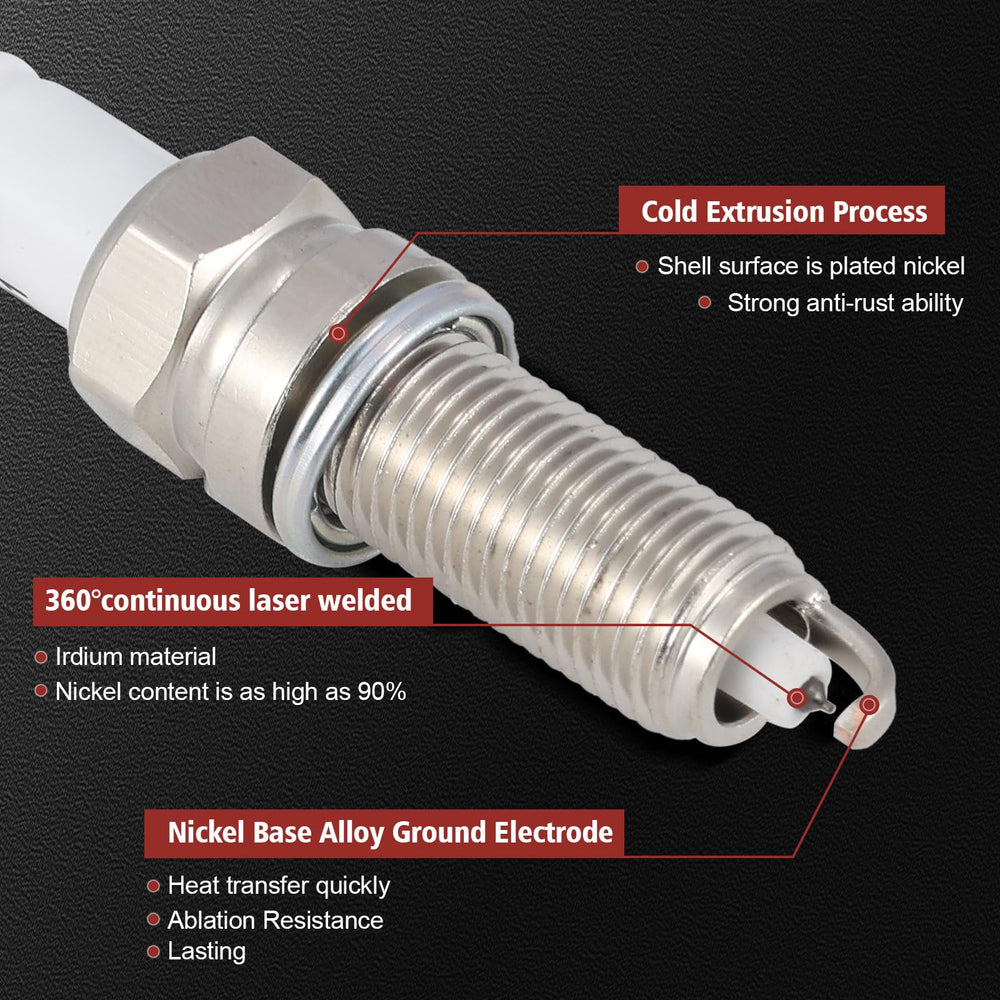 KacuYelin iridium spark plug detail showing laser-welded electrode longevity