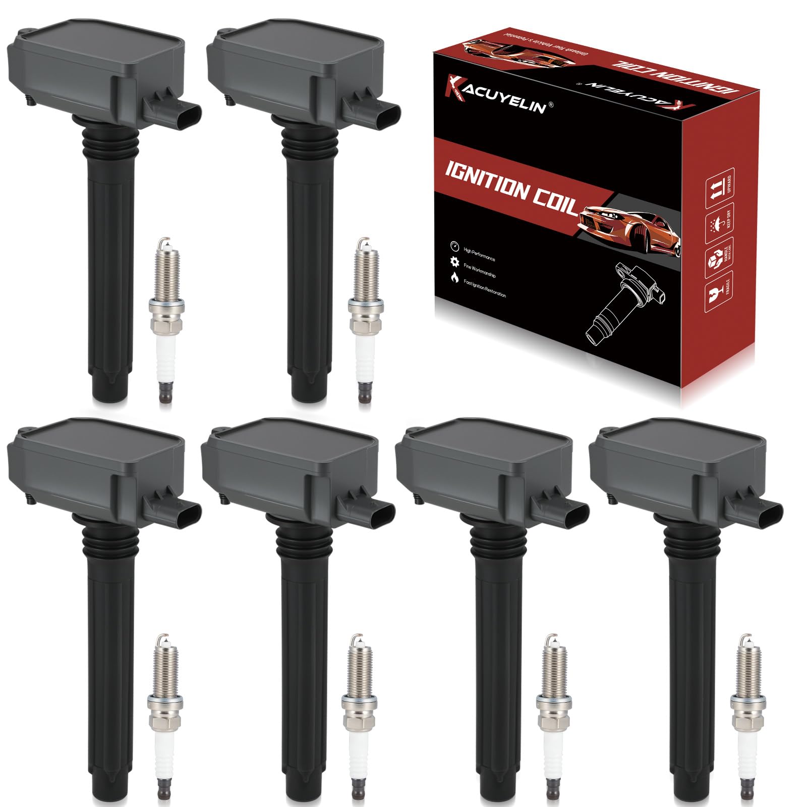 KacuYelin UF807 front packaging showing full coil and plug kit benefits