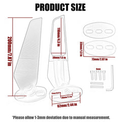 KAIQIVEM folded flat mirror profile demonstrating aerodynamic shape and protected position