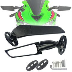 KAIQIVEM front view on Ninja motorcycle showing sleek styling and improved visibility