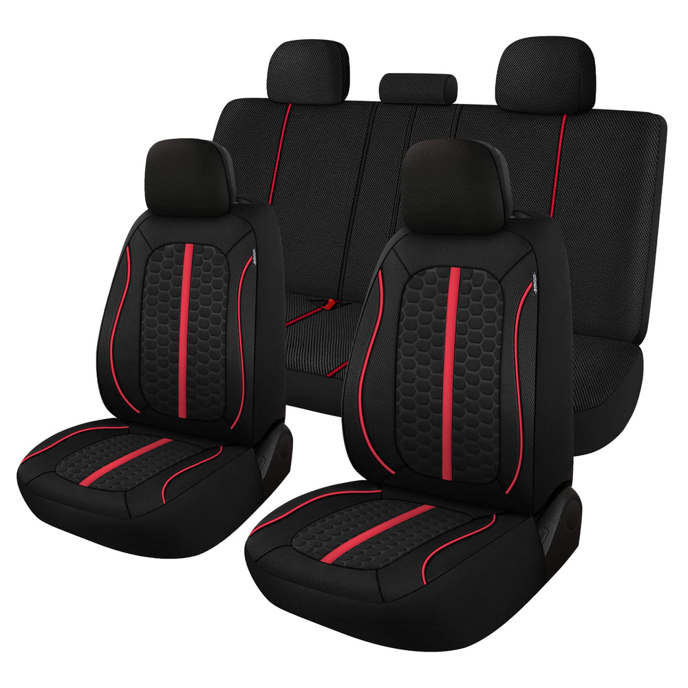 Kaisaatti front seat cover overview showing breathable comfort and renewed cabin look