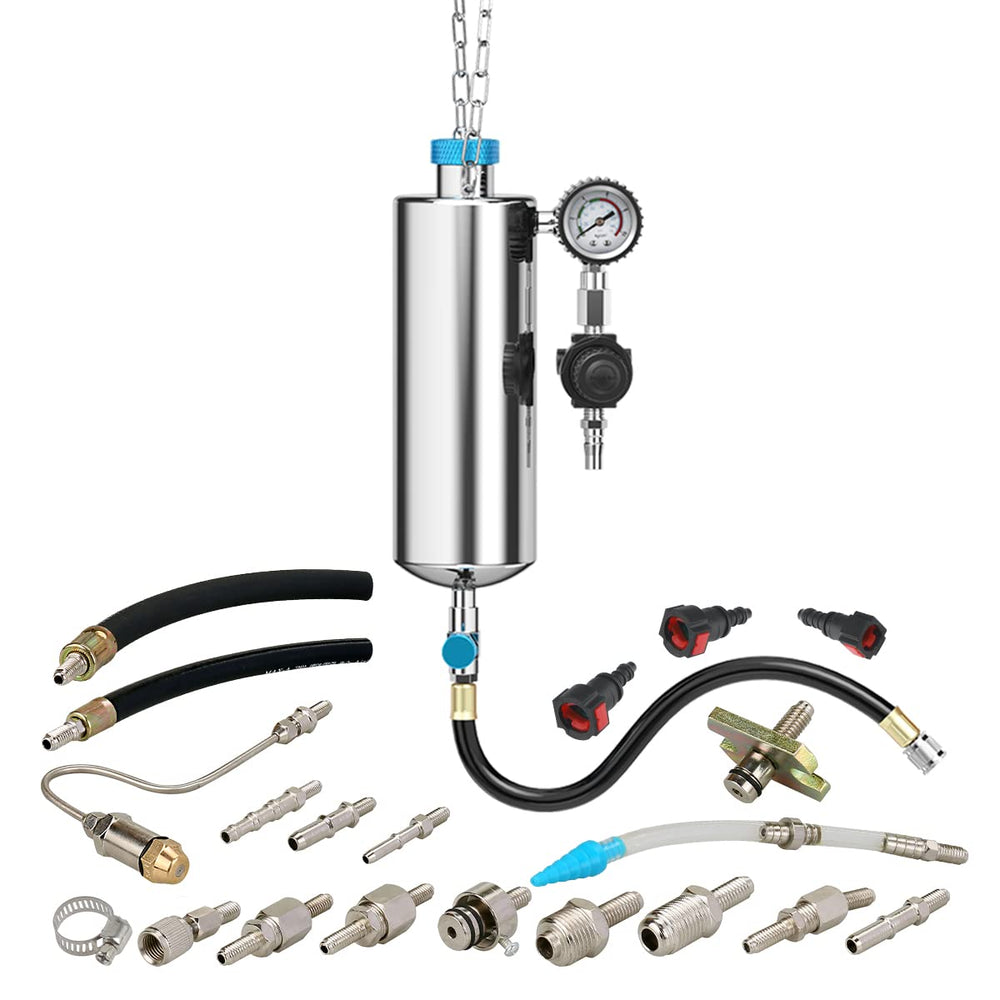 KAISAL front view of 1000ml cleaner showing tank and carry handle, clear tool benefit
