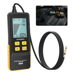 KAISAL front view of tester showing compact handheld design and display benefit