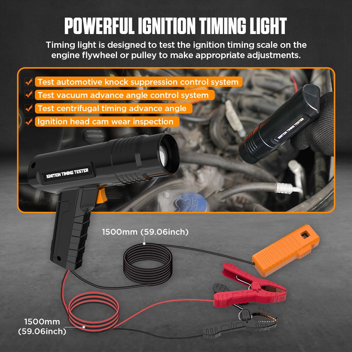 KAISAL timing light handle and trigger ergonomic design for comfortable operation
