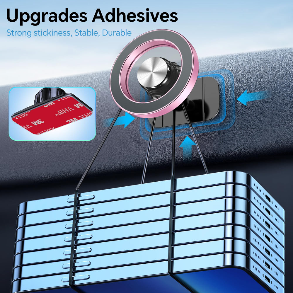Kaistyle mounted on dashboard with adhesive pad benefit firm attachment on flat surfaces