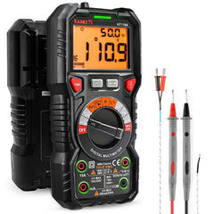 KAIWEETS multimeter front panel showing dial and inputs for clear operation