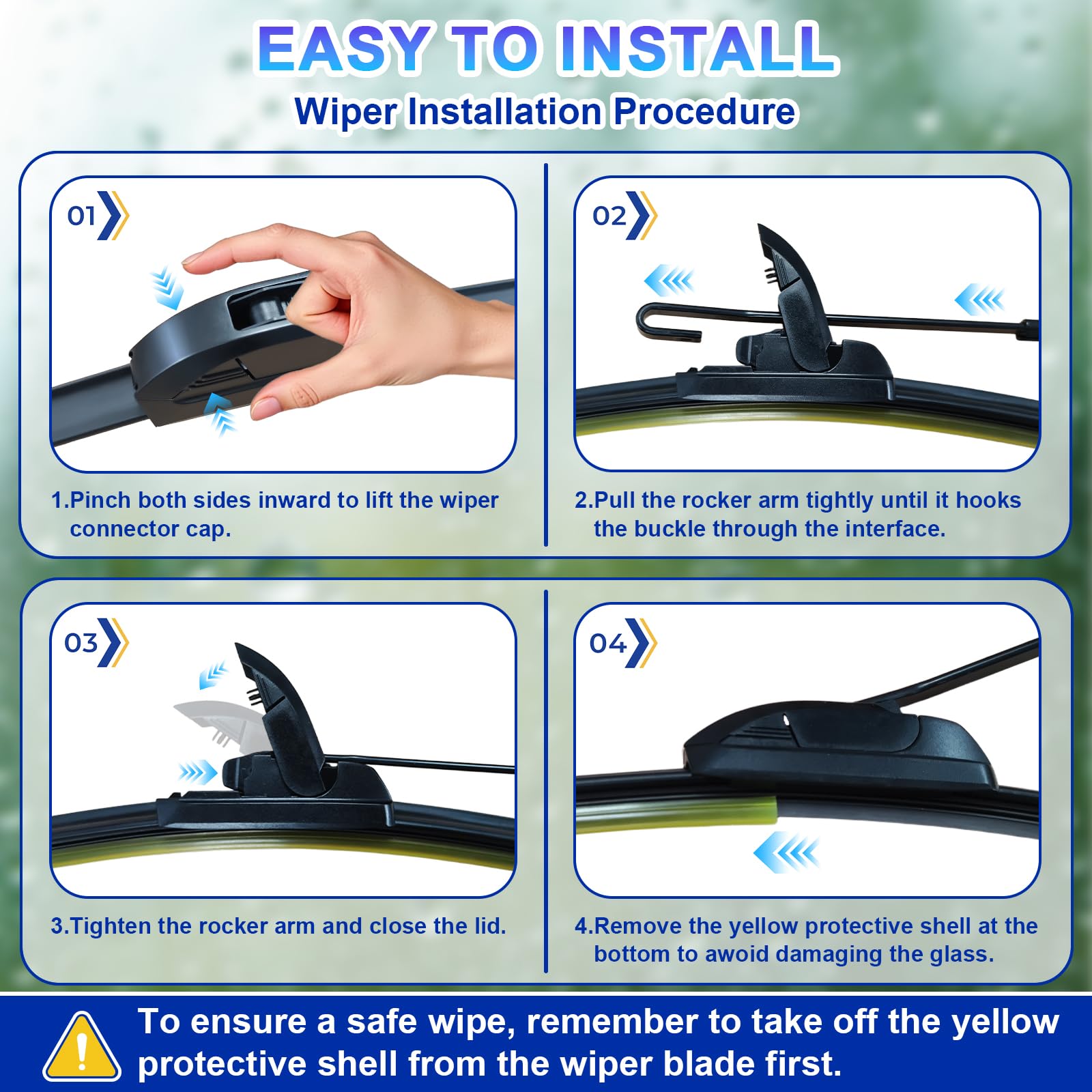 KAIYI blades installed on RAV4 demonstrating secure fit and clarity