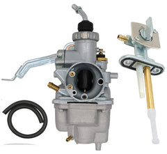 KAKO DRZ125L carburetor front view showing mounting points and benefit of compatibility