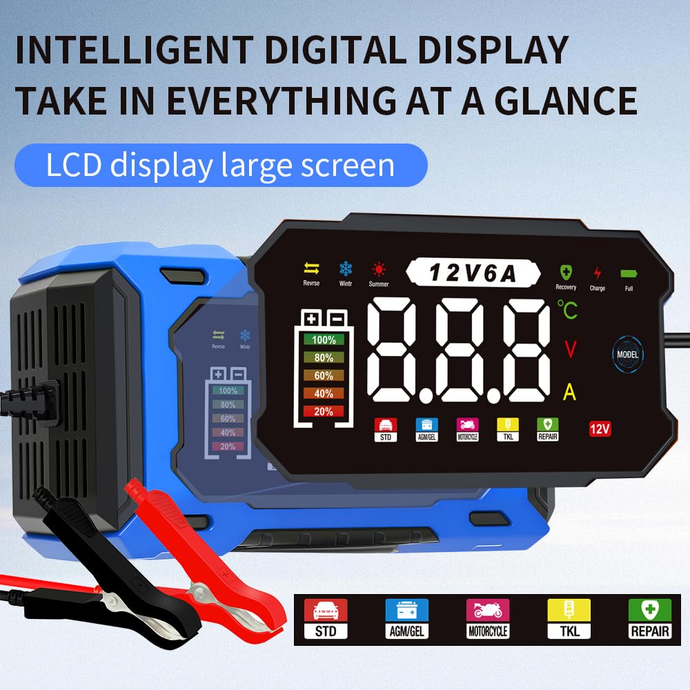kalonwell charger placed on a garage workbench demonstrating household battery maintenance use