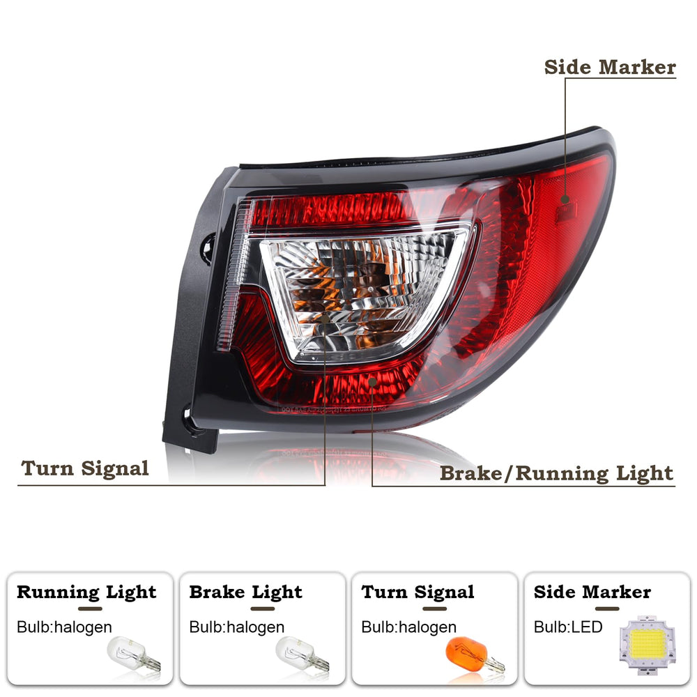 KAMDKI tail lights installed on Chevy Traverse demonstrating matched appearance
