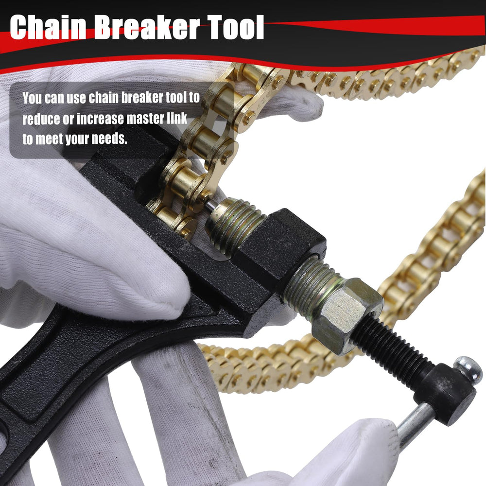 KAMIER 102-link chain laid out to display link count and adjustability benefit