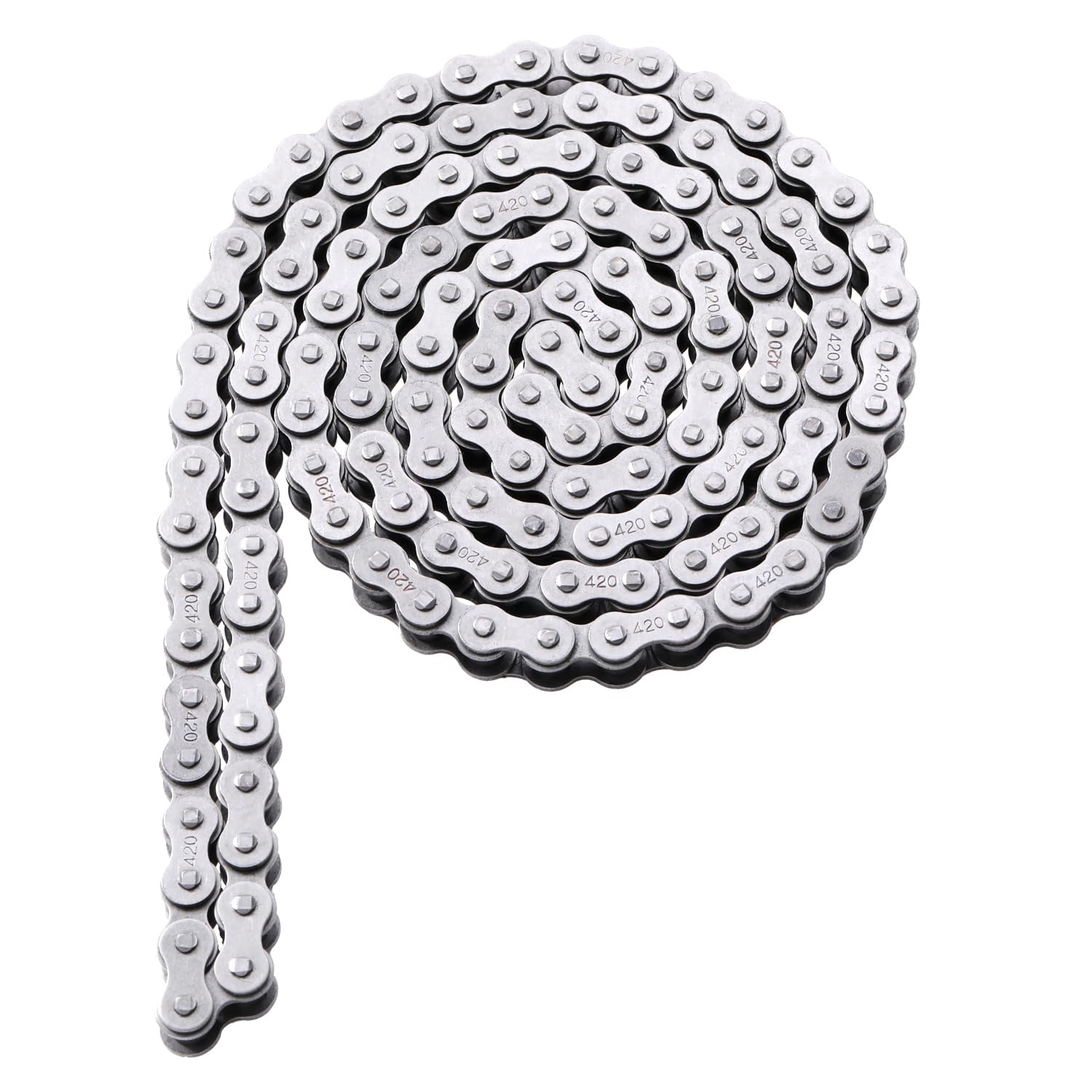 KAMIER chain next to ruler for scale, confirms 102 links and sizing clarity