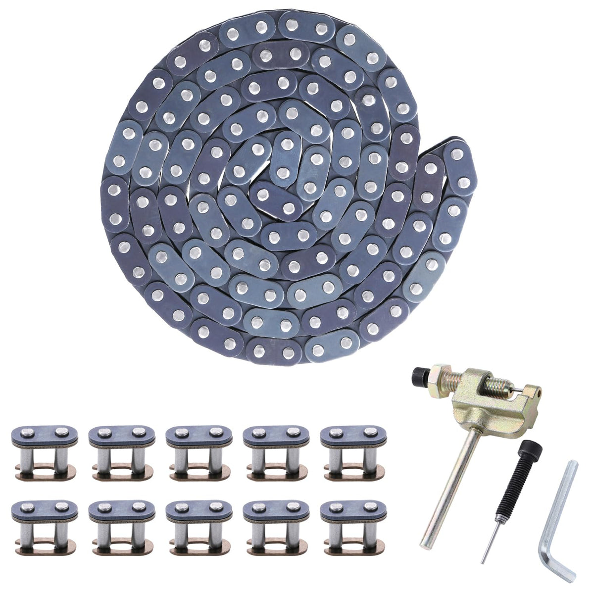 KAMIER front packaging of T8F chain kit showing included items and fit benefits