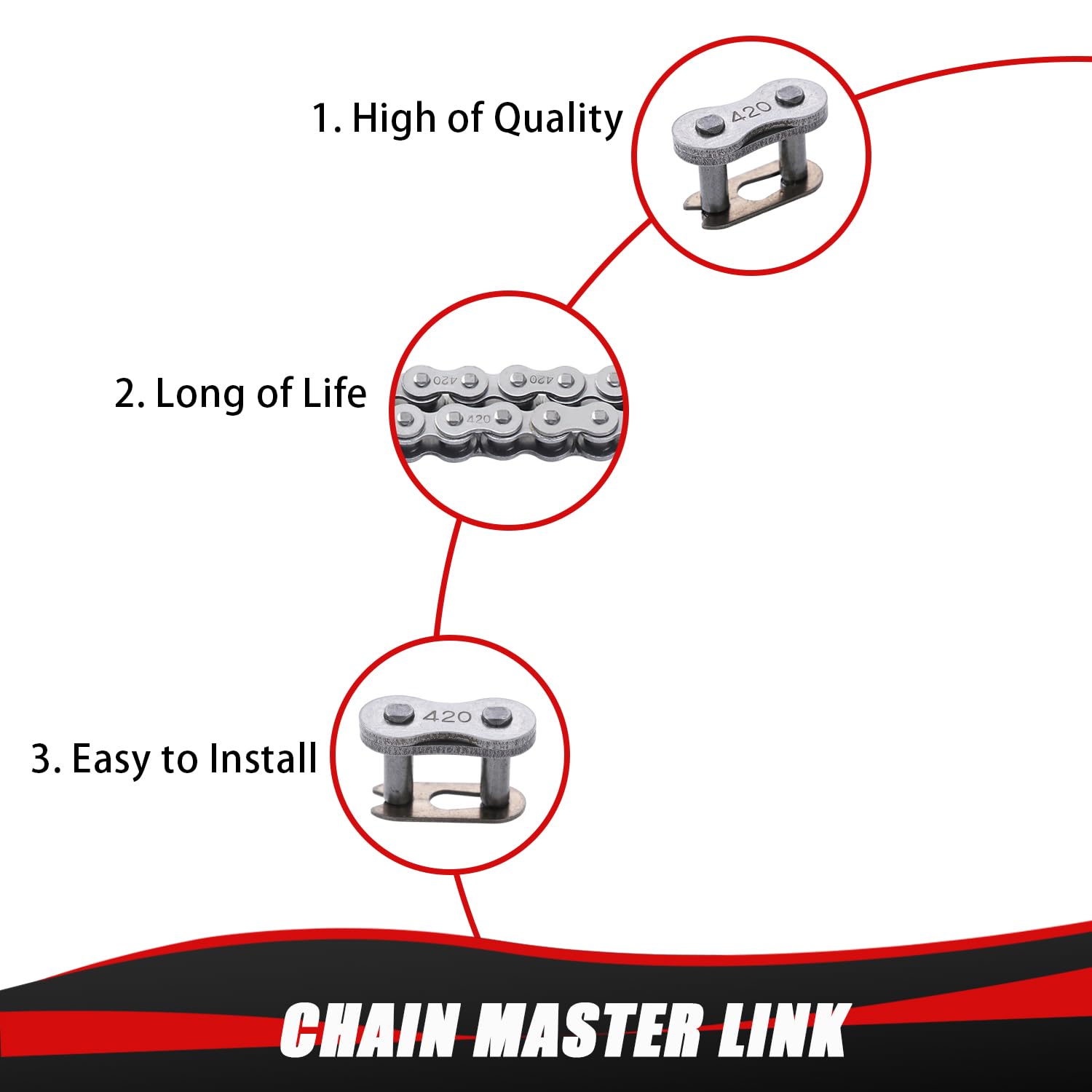 KAMIER chain installed on mini bike rear wheel, improved power transfer visible