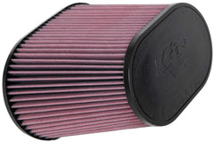K&N RE-1040 front view showing tapered oval shape and airflow benefits