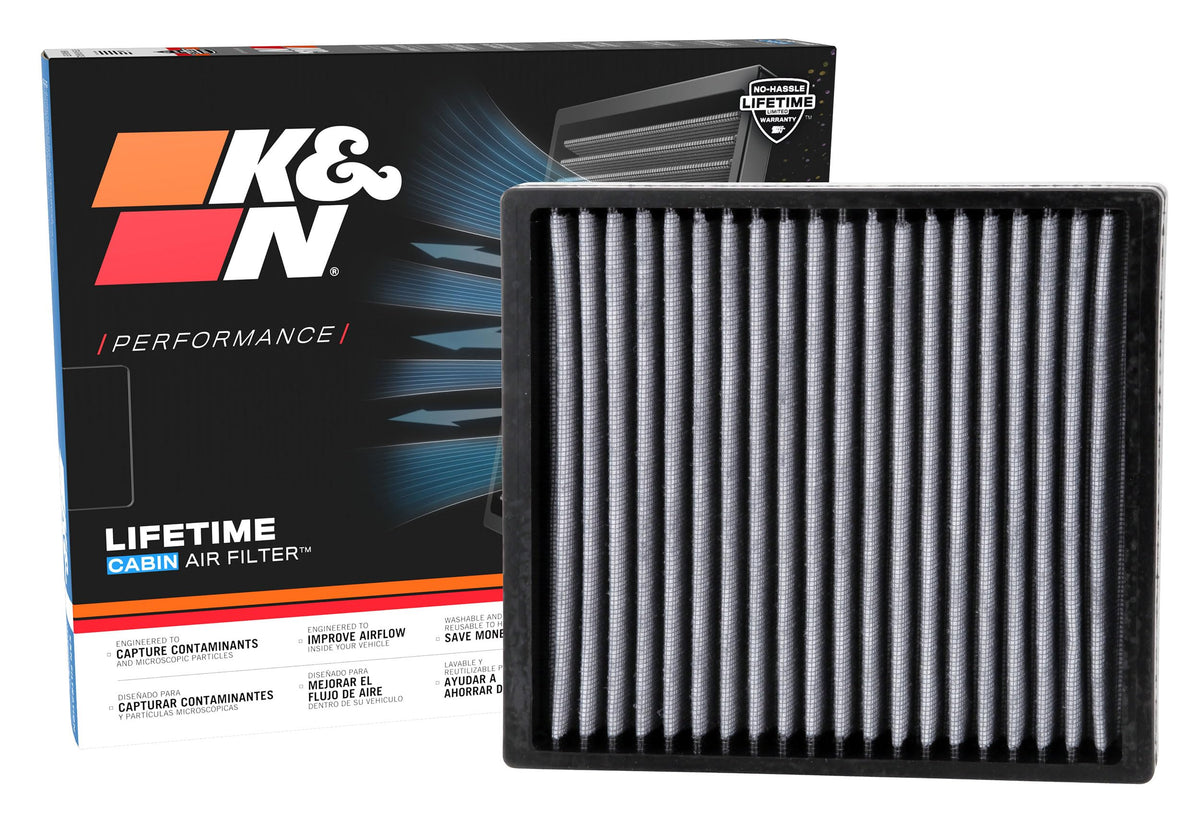 K&N VF2013 front view showing filter shape and fit for easy replacement