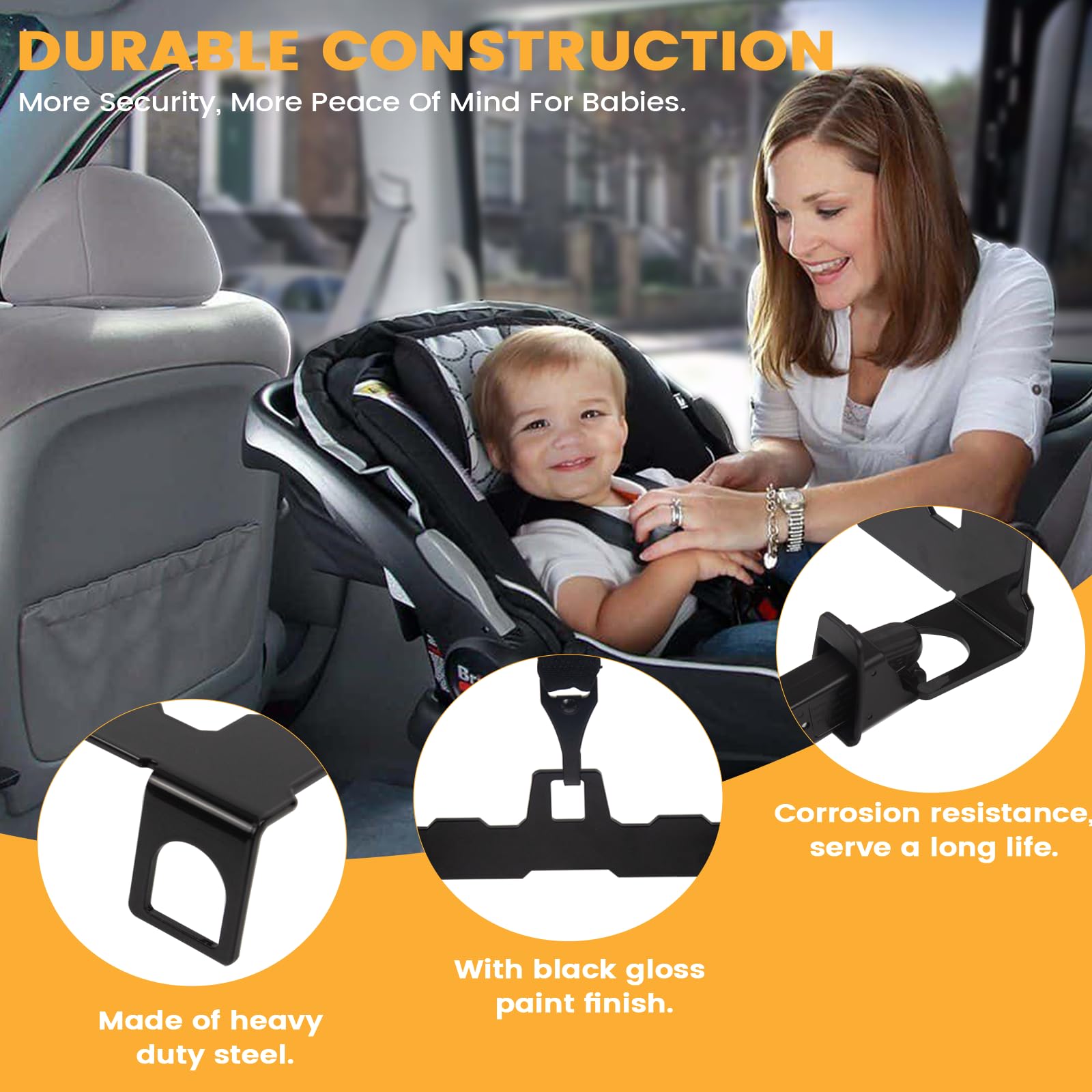 KANGIKX installed under folded seat showing added ISOFIX compatibility
