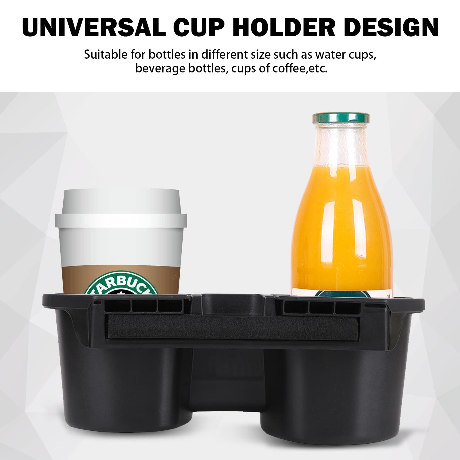 KanSmart side profile of cup holder insert highlighting slim console shape