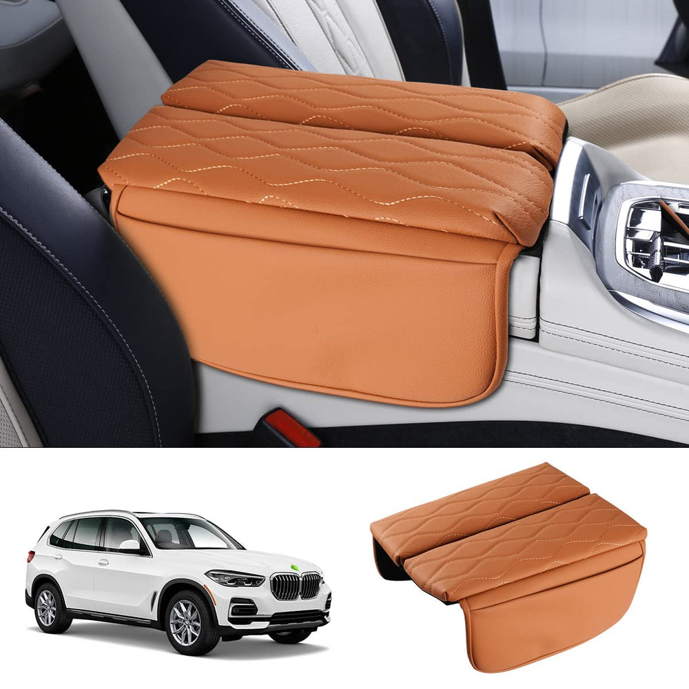 Karltys front view of brown console cover showing clean fit and protection