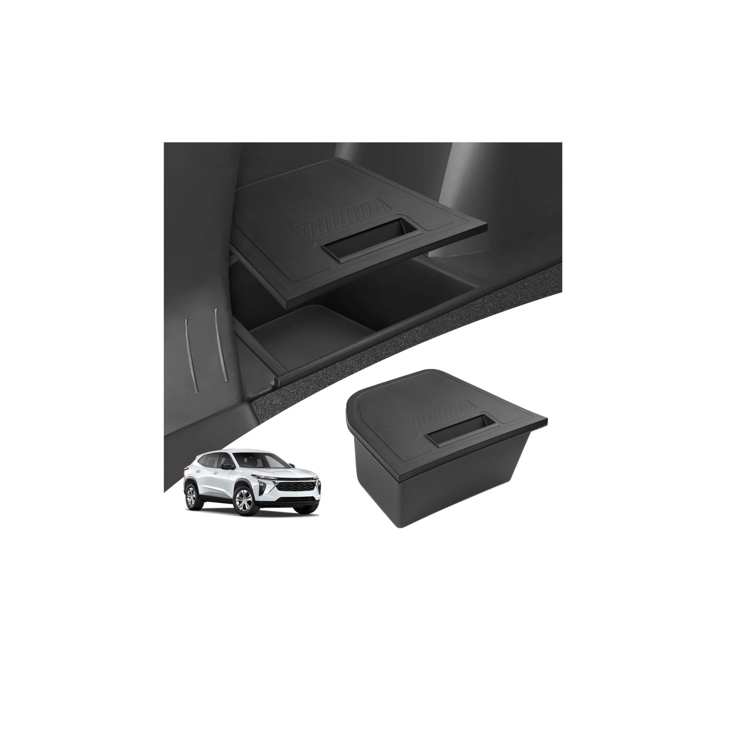 Karltys front view of left-side trunk box showing fit and finish benefit