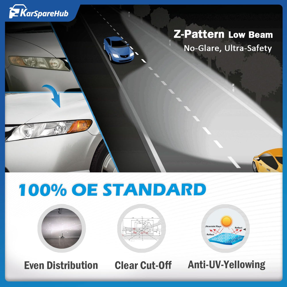 KarSpareHub headlight beside ruler showing accurate OEM dimensions