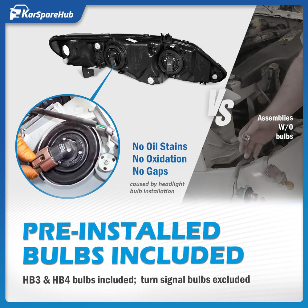 KarSpareHub headlights installed on Civic sedan restoring factory look