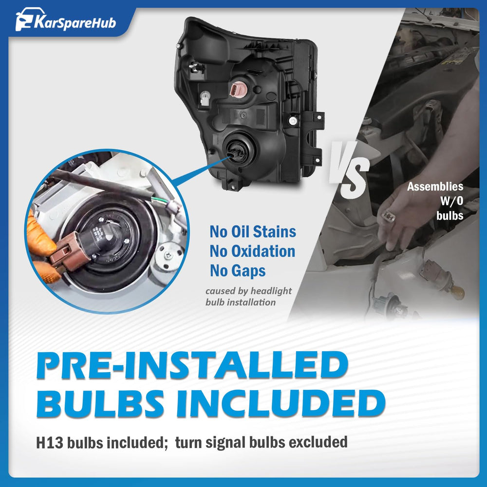 KarSpareHub headlight installed on Ford F-350 demonstrating exact fit