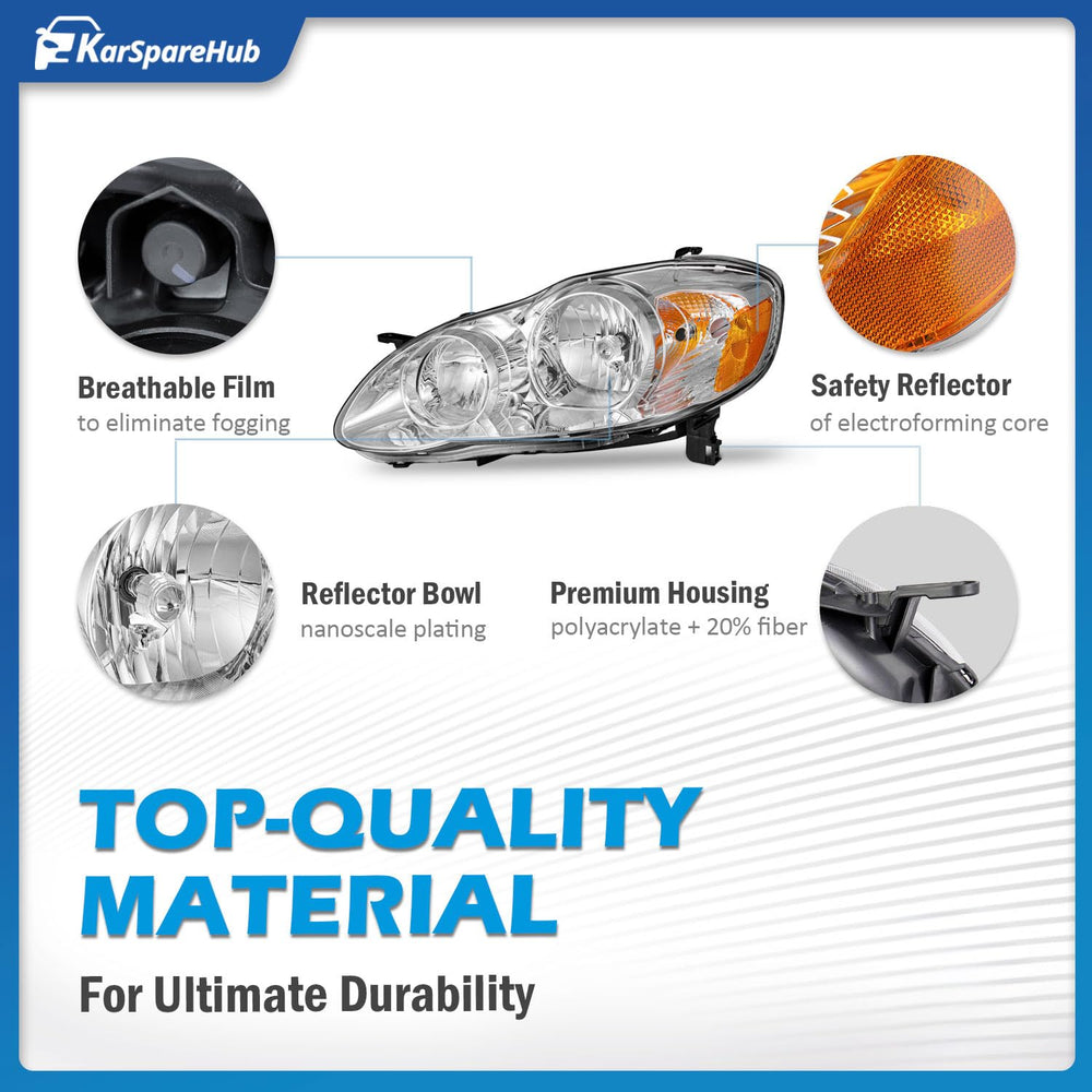 KarSpareHub installed on a Toyota Corolla driver side illustrating direct-fit restoration benefit