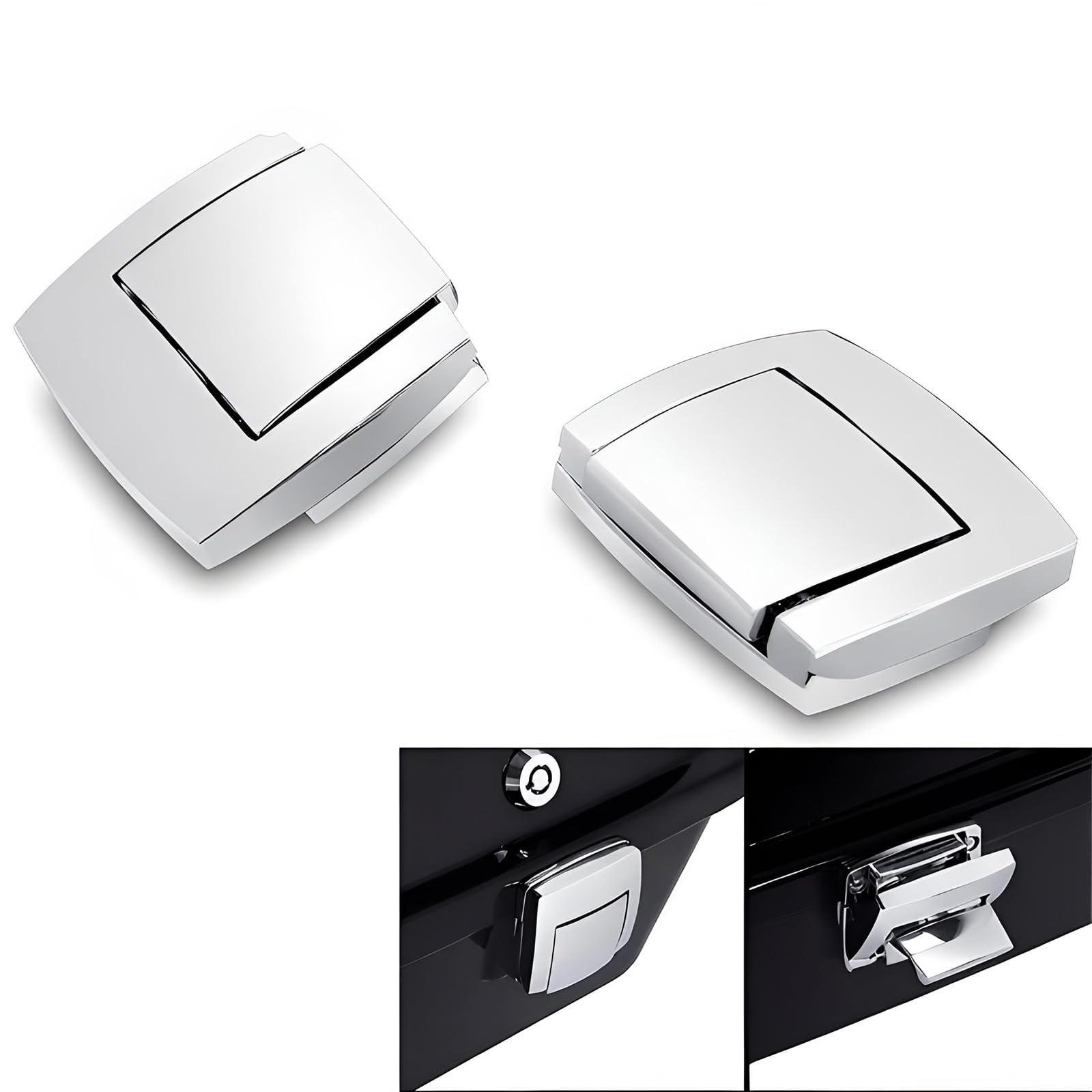 KASIMT chrome latch close-up detailing durable aluminum construction and chrome benefit