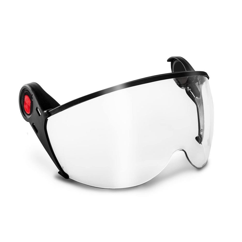KASK zen visor kit clear front view showing adapter fit and protective clarity