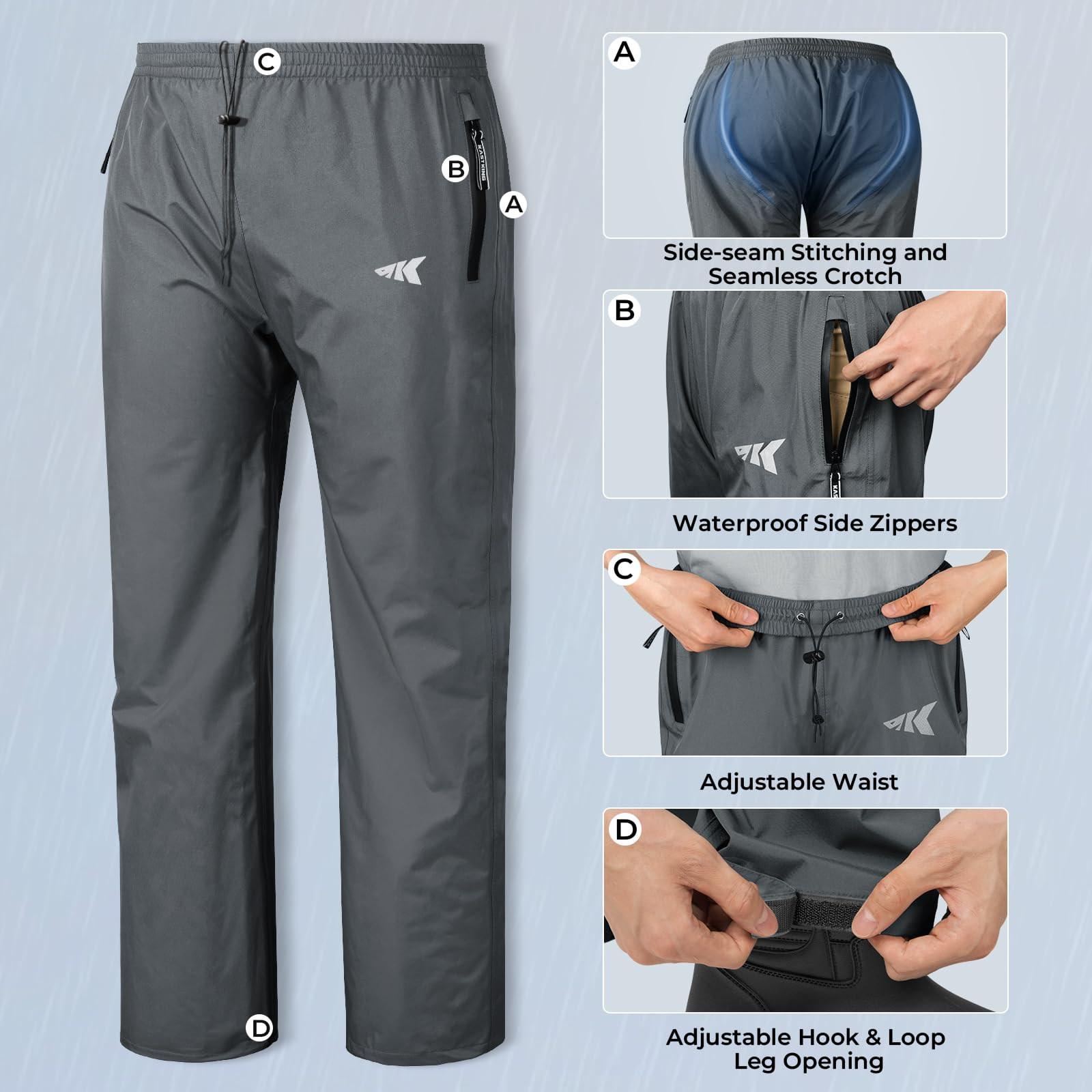 KastKing HydroSense pants adjustable waist for a customized, comfortable fit