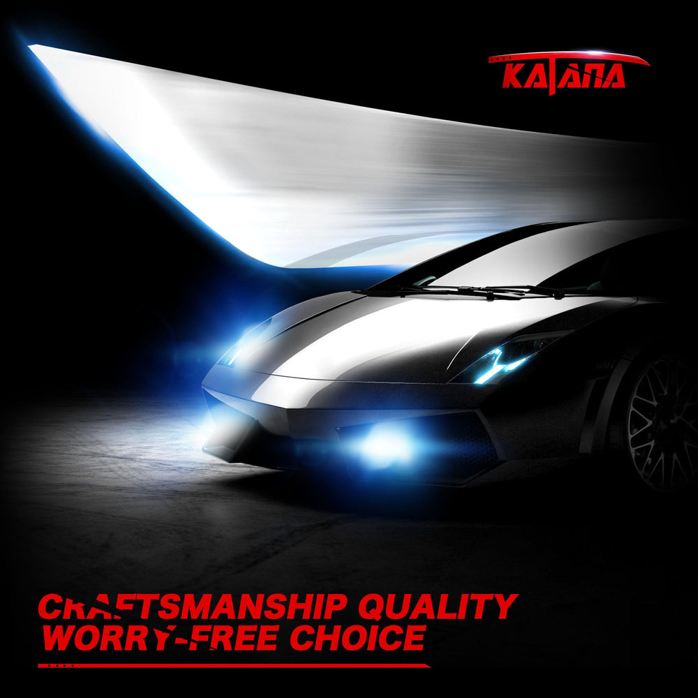 Katana bulbs in a night drive scene improving road visibility benefit
