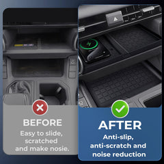 Katorn center console mat detail reducing rattles and mess