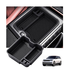 Katorn front view of console organizer showing clean fit and improved storage