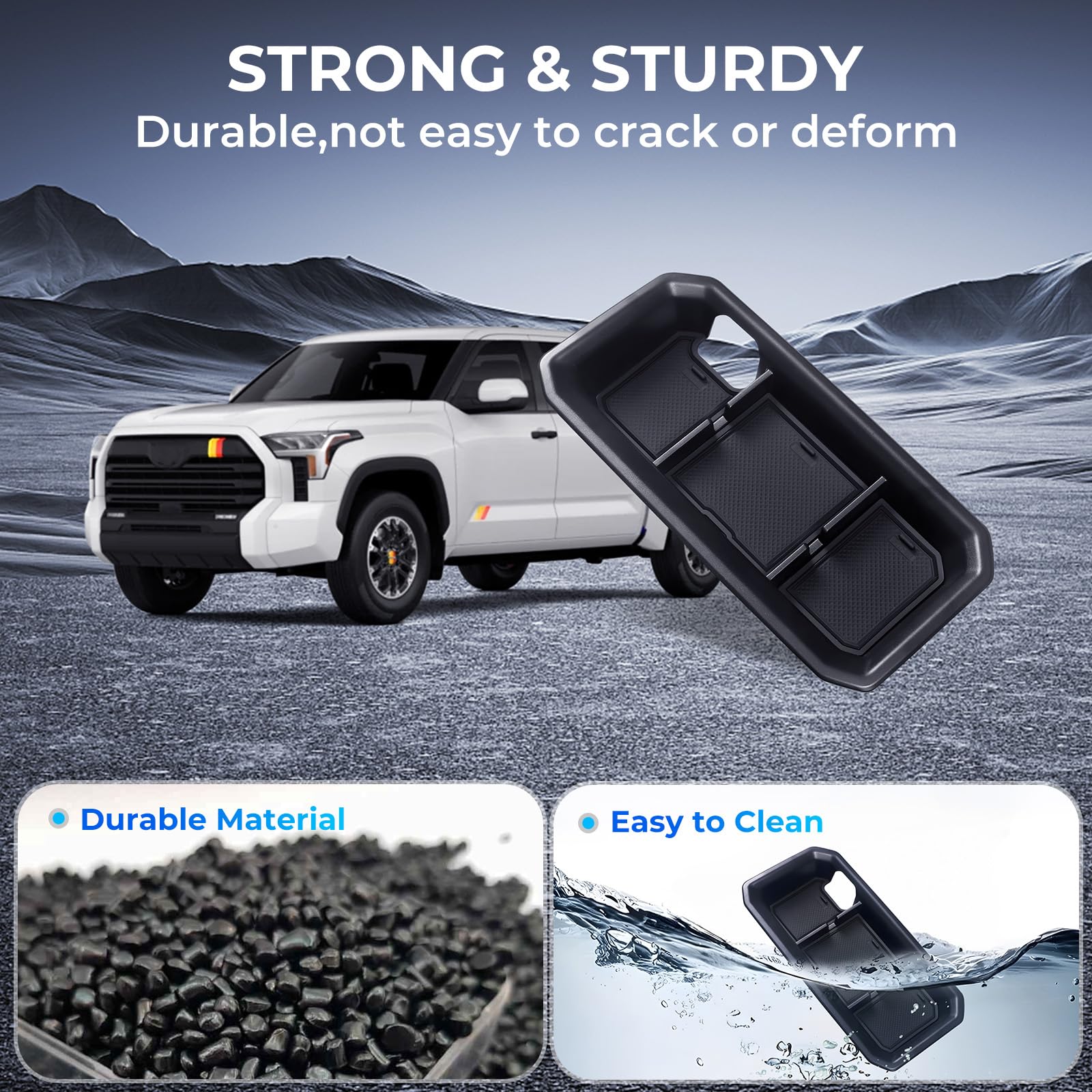 Katorn product label and ABS texture highlighting durability
