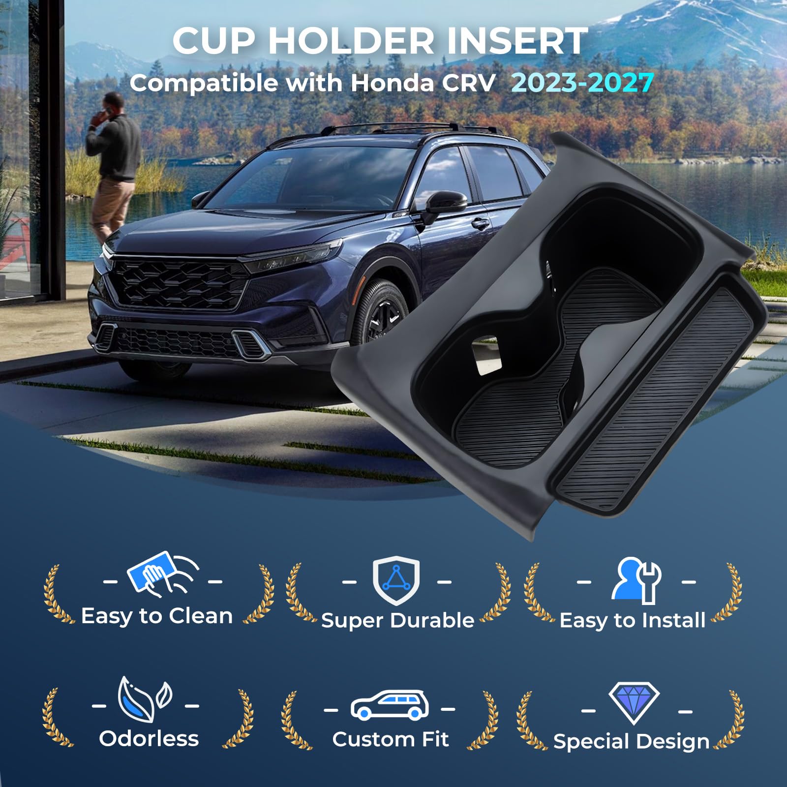 Katorn insert visible in car interior reducing noise and protecting finish